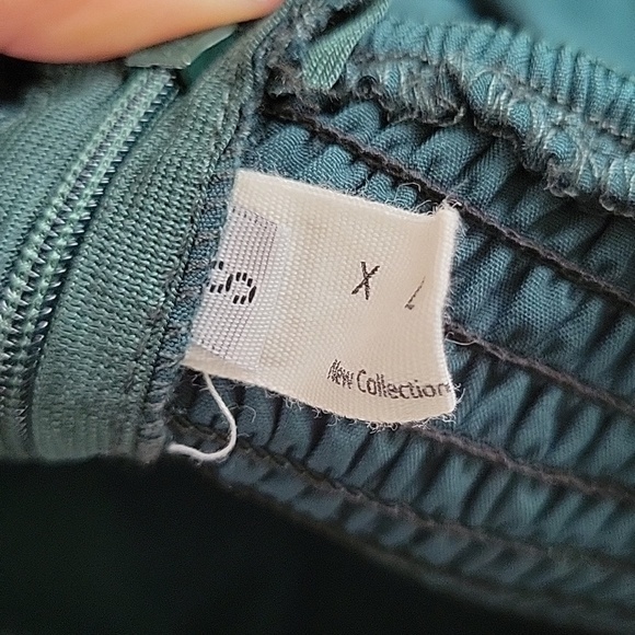 Exlura Green Square Neck Puff Sleeve A-Line Mini Dress - Size Small - Picture 8 of 9